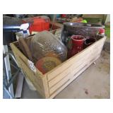 PLASTIC BOX W/ GRANITEWARE ; SS BOWL ; MORE