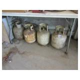 4 PROPANE TANKS