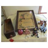 SEWING MACHINE DRAWER ; VINTAGE PICTURES; DECOR