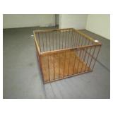 EARLY WOOD PLAY PEN 39' X39', FOLDING