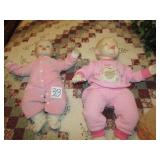 2 EARLY LIFE SIZE DOLLS W/ PORCELAIN HEADS ,CLOTH
