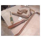 3 STOVE SHAKERS ; TOOLS; PRY BAR