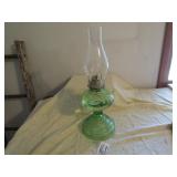 GREEN DEPRESSION OIL LAMP