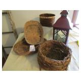 BASKETS ; CANDLE LIGHTS