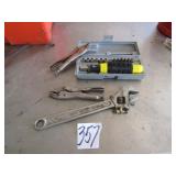 2 SMALL VICE GRIPS ; ADJ. WRENCH; TOOL ETS