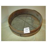 VINTAGE 17' ROUND WOOD SIFTER