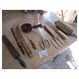 BUTCHER KNIVES ; SCALES ;LEATHER SHARPENING STRAP
