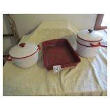 3 PIECES GRANITEWARE