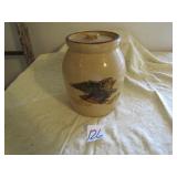 STONE COOKIE JAR W/ EAGLE