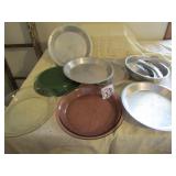 8 PIE PLATES - GLASS & ALUMINUM