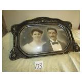 VINTAGE 201/2'  FRAMED PHOTO OF A YOUNG COUPLE
