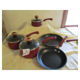 5 PAULA DEAN POTS & PANS ; SKILLET