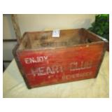 ENJOY HEART CLUB BEVERAGES WOOD BOX