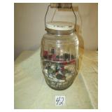 PICKLE JAR HALF FULL OF VINTAGE BUTTONS