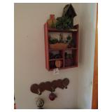 CUBBY HOLE WALL BOX W/ DECOR ; HEART SHAPE COAT