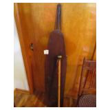 WOOD IRONING BOARD ; BRASS HAME WALKING STICK