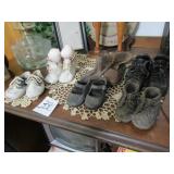 VINTAGE BABY SHOES - LEATHER & CERAMIC