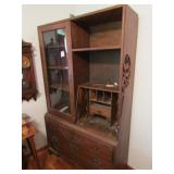 BEAUTIFUL 1930'S 3 DRAWER BASE ,SIDE BOOKCASE,