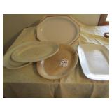 4 IRONSTONE PLATTERS ; MORE