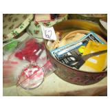 3 VINTAGE TINS FULL OF SEWING