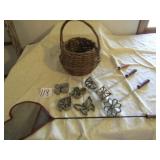 BASKET ; COOKIE & CANDY MOLDS; VINTAGE HEART