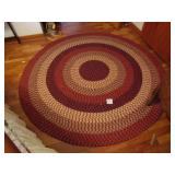 64' ROUND RED AREA RUG