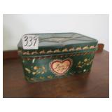 HAND PAINTED STORAGE TIN
