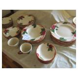 45 PIECES APPLE DINNERWARE- SOME HAVE CHIPS