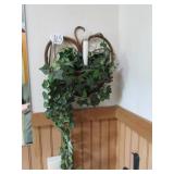 PAINTED WOOD DECOR SIGN ; 2 HEART DECOR; WELCOME
