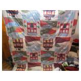 COUNTRY MACHINE SEWN FOLK ART COMFORTER