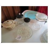 CASSEROLE BAKEWARE ;JARS ; TEA POT; MORE