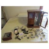 ESTATE JEWELRY ; JEWELRY CABINET; POCKET KNIVES