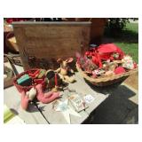 BASKET FULL OF DECOR ITEMS