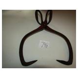 RED PAINTED ICE TONGS