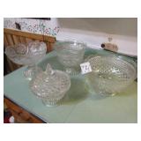 3 CENTER PIECE BOWLS; CANDY DISH