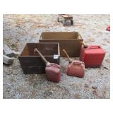 GAS CANS ; 2 BOXES