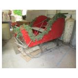 COOL! SANTA SLEIGH DECOR FULL SIZE PLYWOOD BOX ON