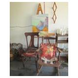 OLD COUNTRY CHAIR ; OLD ROCKER; ARTIST ESEL W/