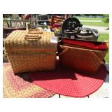 2 PICNIC BASKETS FULL OF DINNERWARE