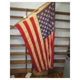 VINTAGE FLAG W/ POLE