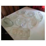 14 PIECES CLEAR GLASS