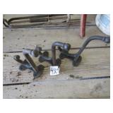 3 CAST IRON HARNESS HOOKS