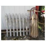 PICKET FENCE ; SNOW SLED