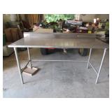 BOOS 28' X 72' SS TABLE W/ BLACK SPASH