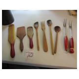 9- PIECES EARLY TREENWARE