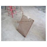 CAST IRON FIRE PIT SWING OUT RACK