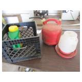 GAS CANS ; CHICKEN WATERER ; MORE