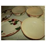5 APPLE SERVING BOWLS ; 3 APPLE PLATTERS -FRANCISO