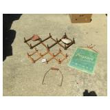 2 FOLDING COAT RACKS ; MUSTARD SIGN; BOOTS ; MORE