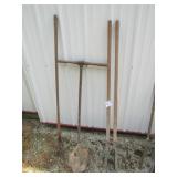 2 POST HOLE DIGGERS ; GARDEN CULTIVATOR